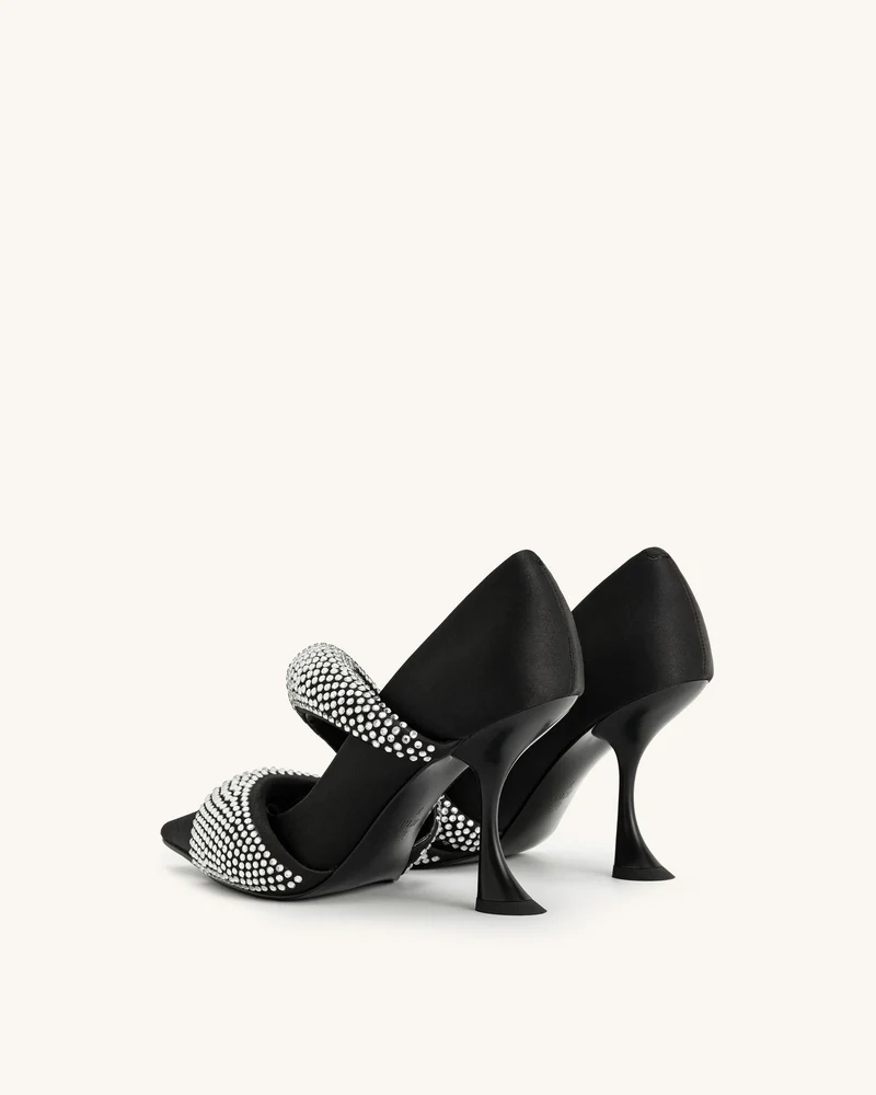 Sara Pumps mit künstlichen Kristallen - Schwarz