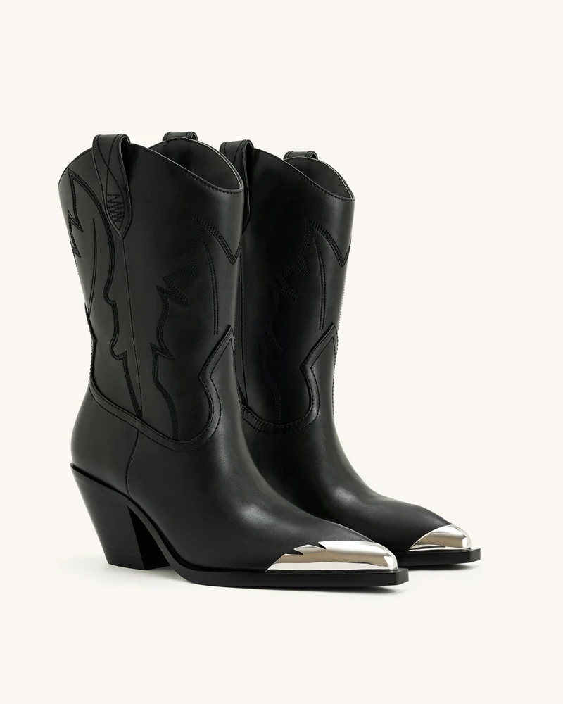 Riya Cowboy Stiefel - Schwarz