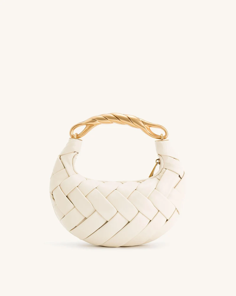 Orla Flecht-Handtasche - Weiß