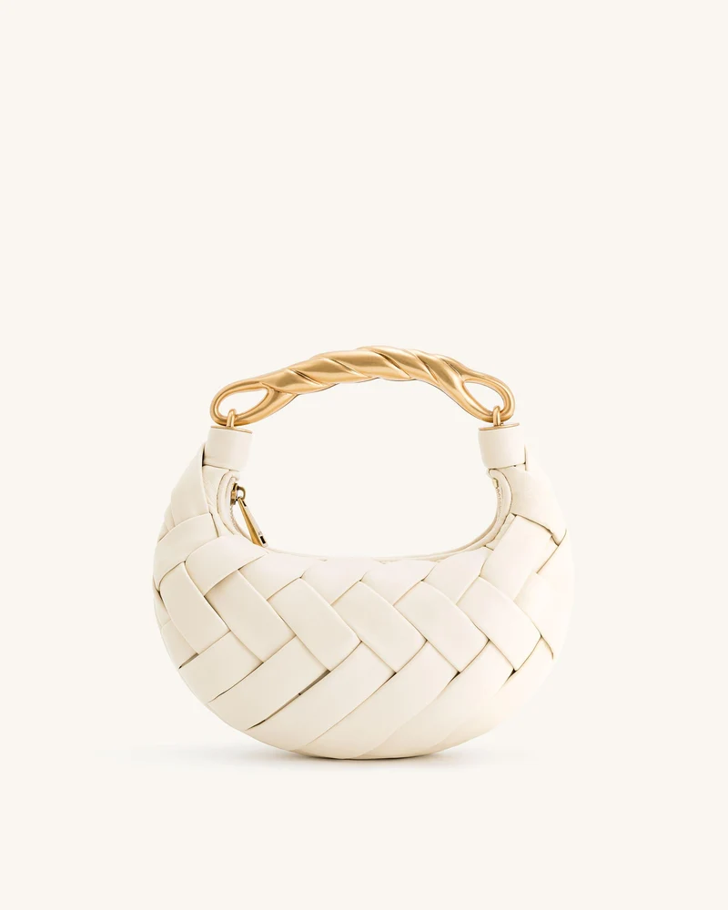 Orla Flecht-Handtasche - Weiß
