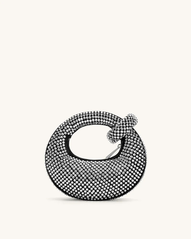 Abacus Künstlicher Kristall Mini Top Henkeltasche - Schwarz