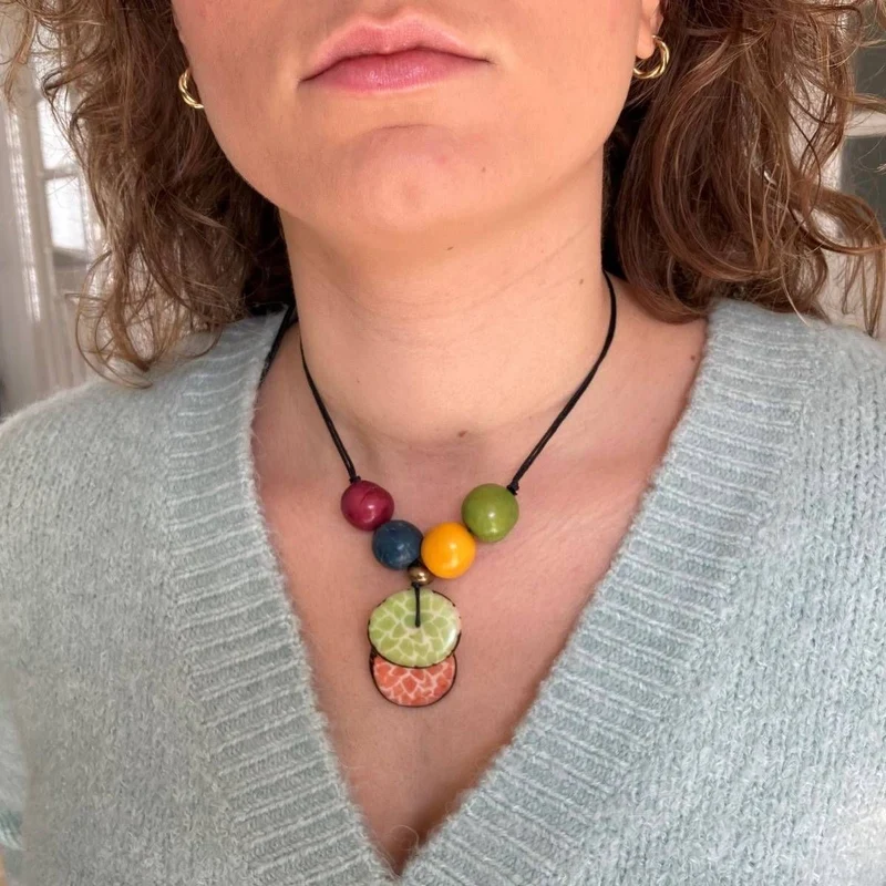 MoreThanHip Verstellbare Kette aus Tagua "Lotus"
