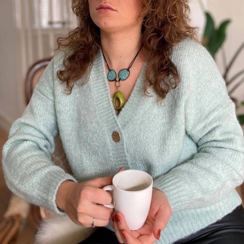 MoreThanHip Verstellbare Kette aus Tagua "Malva"