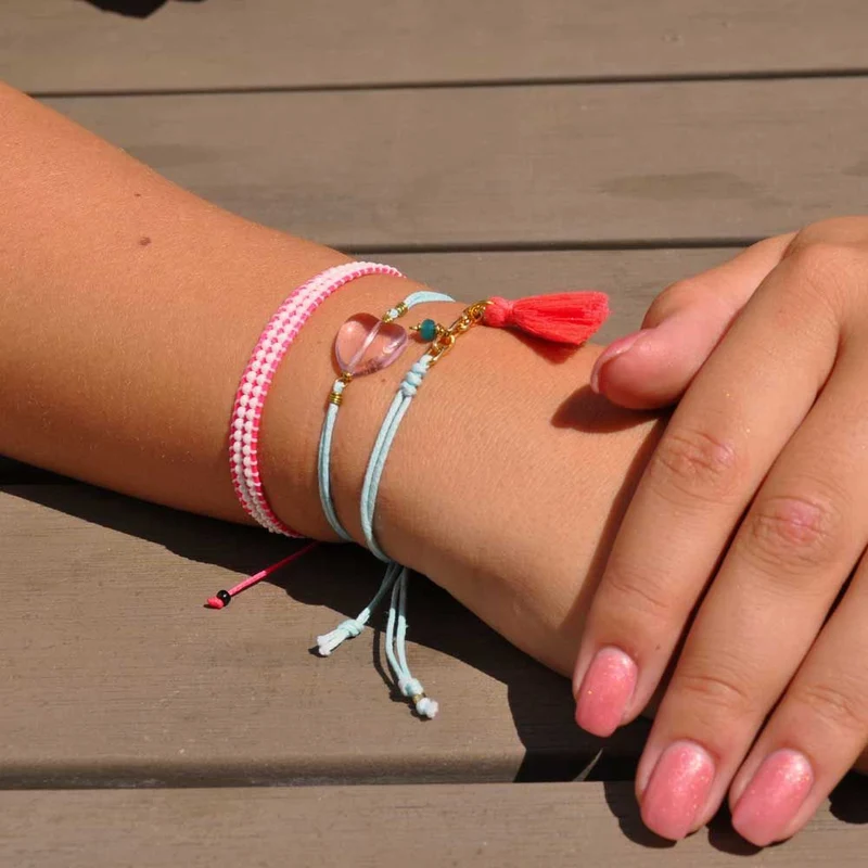 MoreThanHip Ibiza-inspiriertes Armband-Set mit Glasperlen