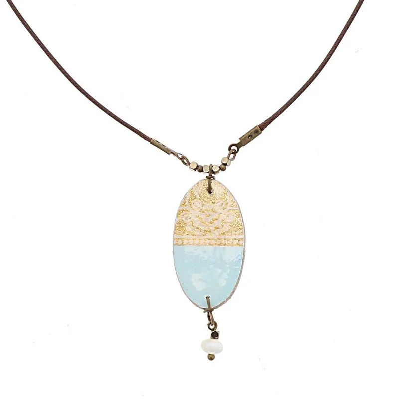MoreThanHip Kette mit handgefertigtem, buntem Mosaikstein "Soraya"