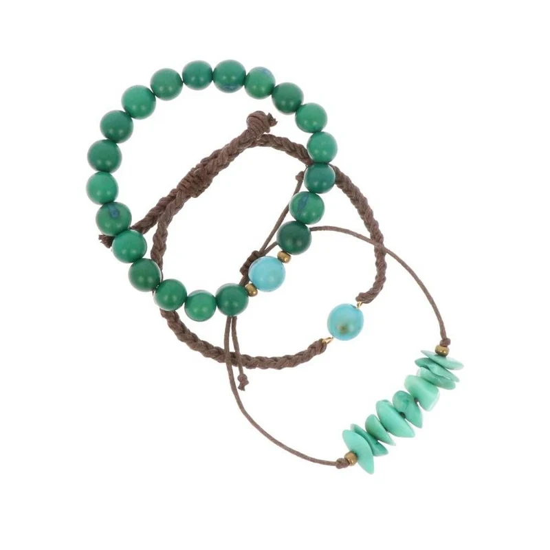 MoreThanHip Armband-Set aus Tagua und Acai "Laila"
