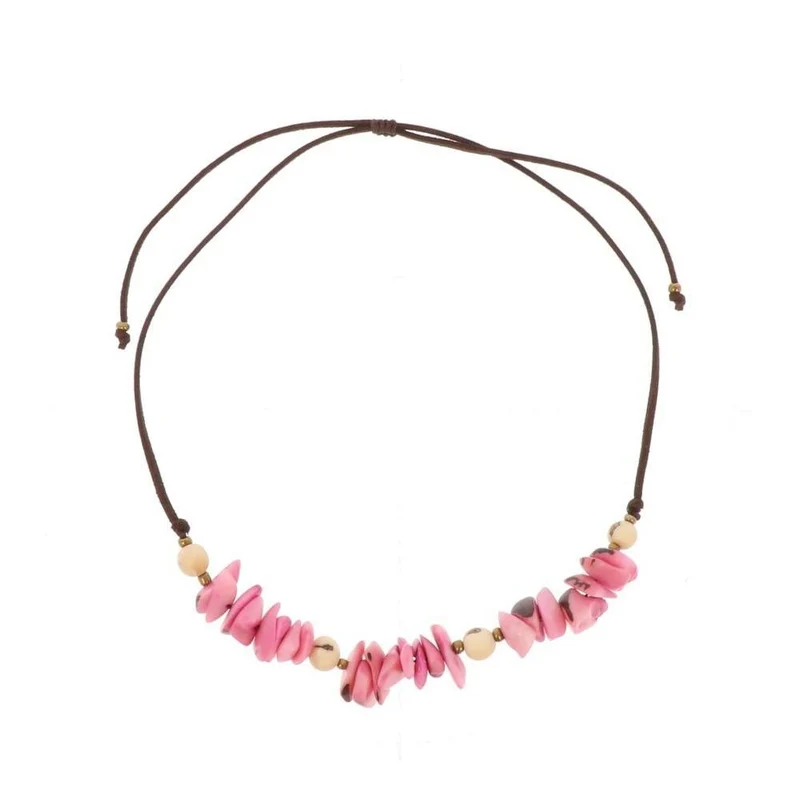 MoreThanHip Verstellbare Halskette aus Tagua und Acai "Alicia"