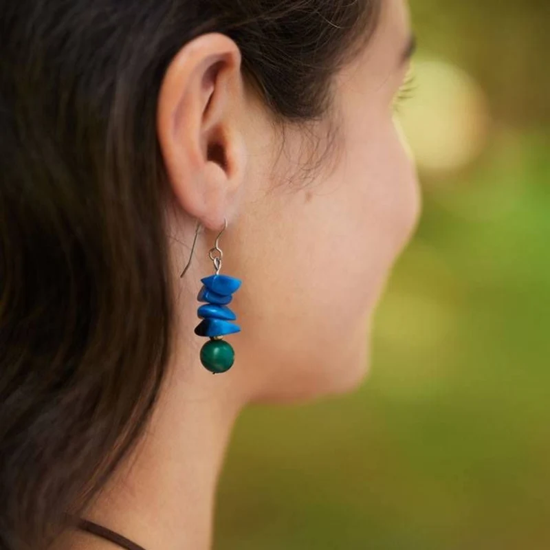 MoreThanHip Ohrringe aus Tagua und Acai "Raquel"