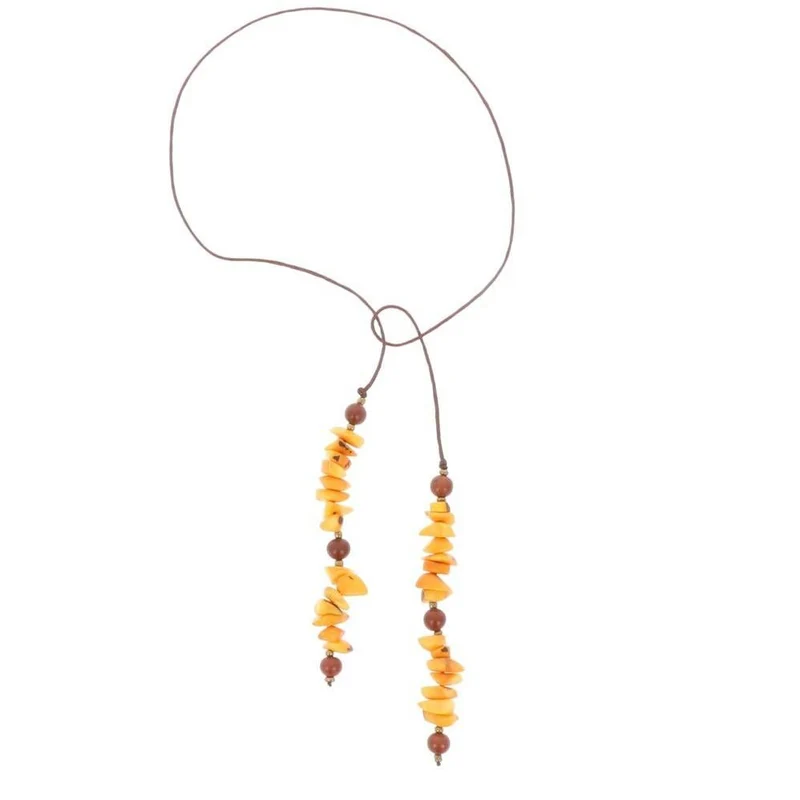 MoreThanHip Umhängekette aus Tagua und Acai "Natalia"