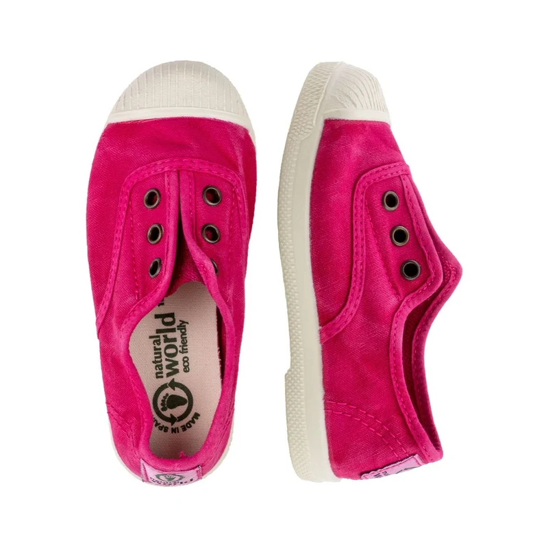 Natural World Washed Vegane Kinder Sneaker "Old Grape"