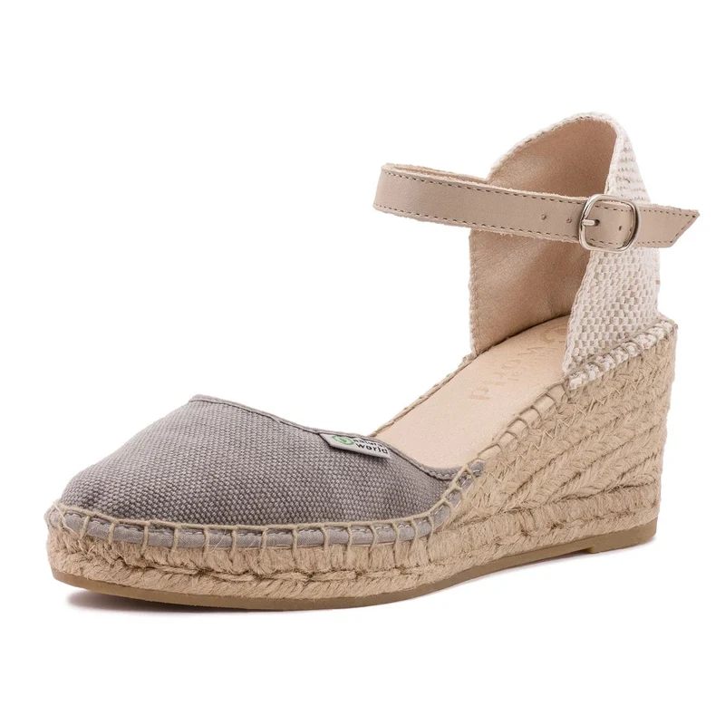 Natural World Vegane Damen Sandalen mit Keilabsatz