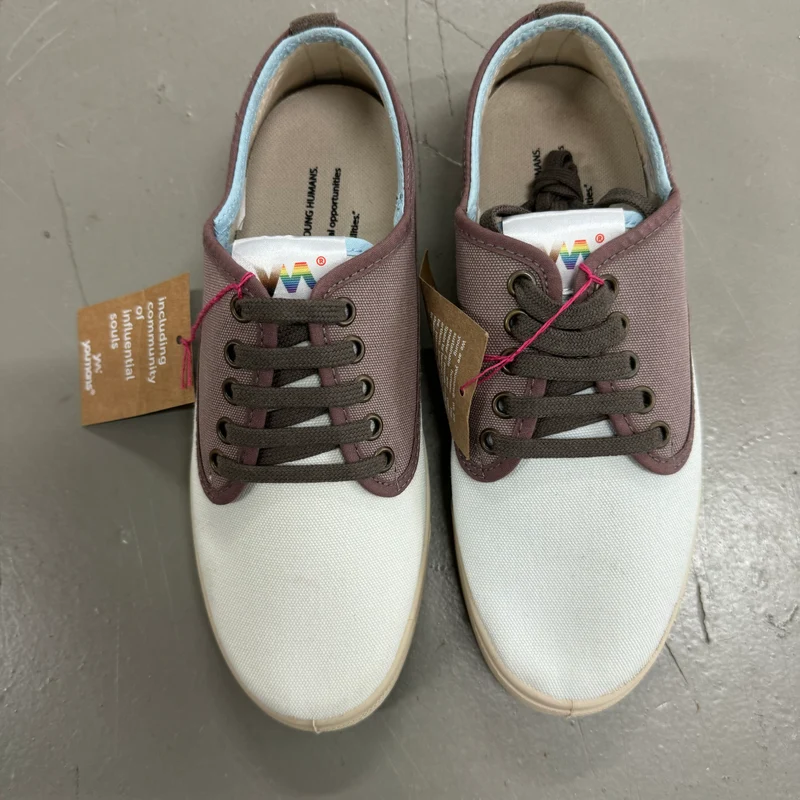 Youmans Unisex Canvas Sneaker "Coquina" - Hellblau-Braun - Dritte Wahl