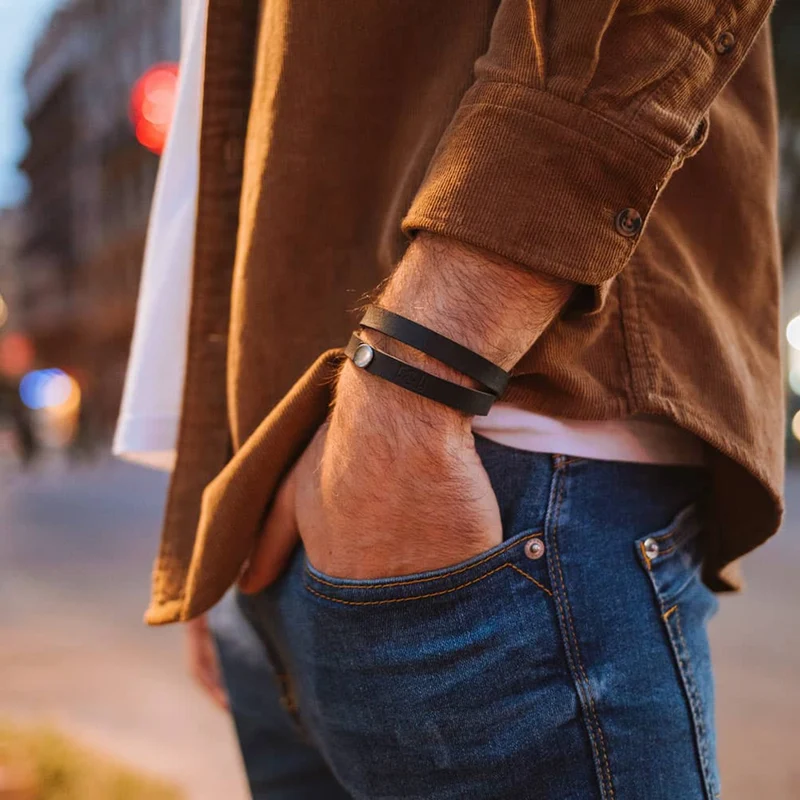 Fitz & Huxley Unisex Lederarmband "ROTARY"