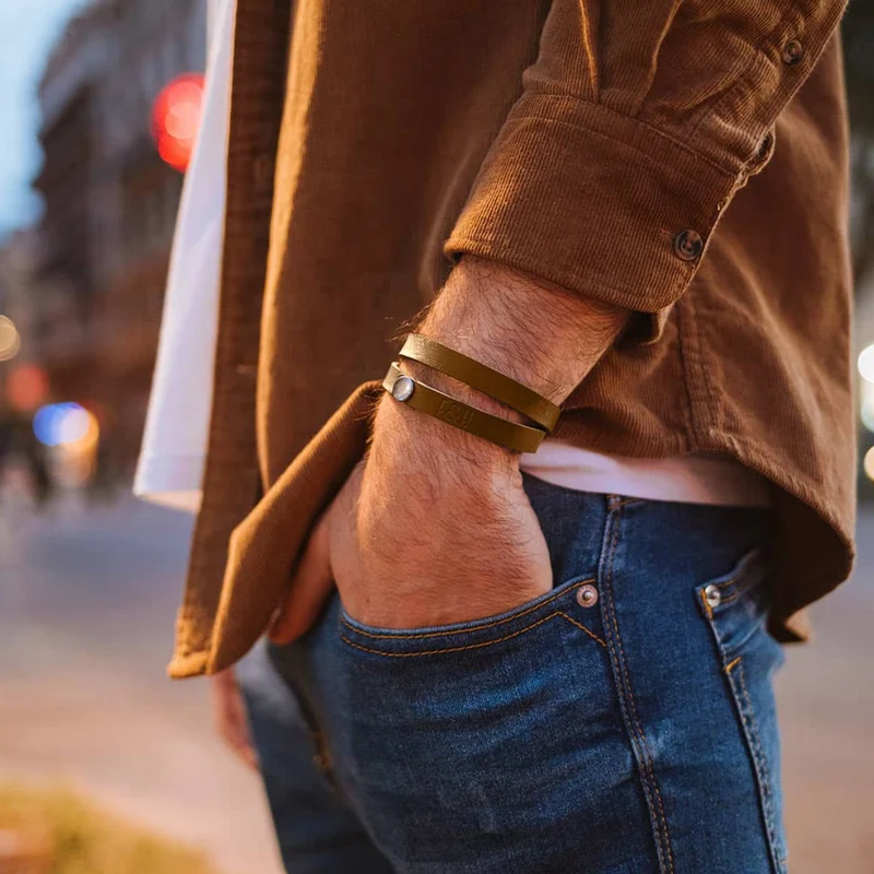 Fitz & Huxley Unisex Lederarmband "ROTARY"