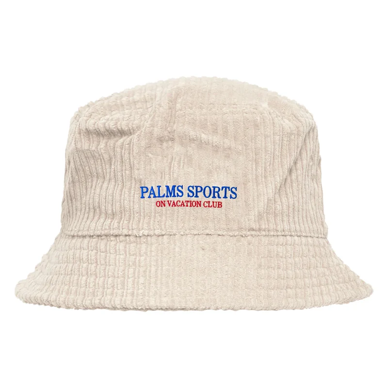 On Vacation Corduroy Bucket Hat "Palms Sports"