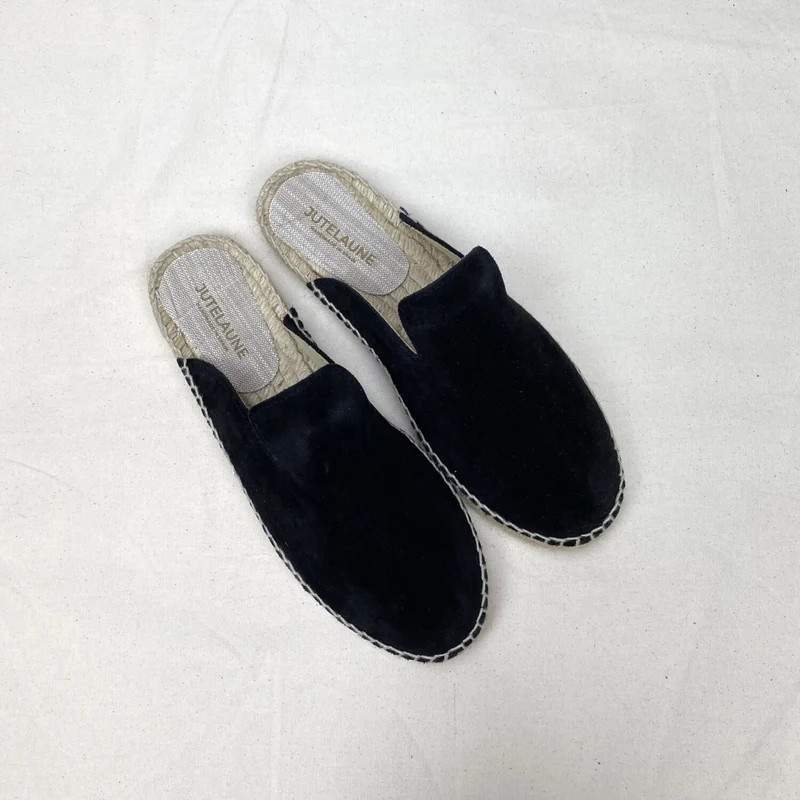 Jutelaune Mules aus Wildleder