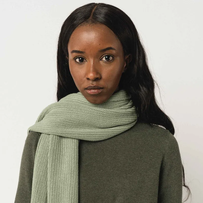 MELA Unisex Rippstrick Schal "NAGNA" - mint