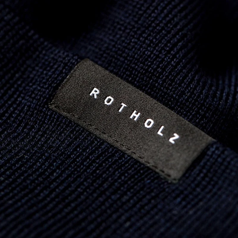 Rotholz Short Fine Merino Beanie - Navy