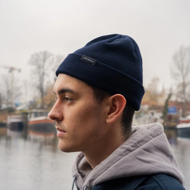 Rotholz Short Fine Merino Beanie - Navy