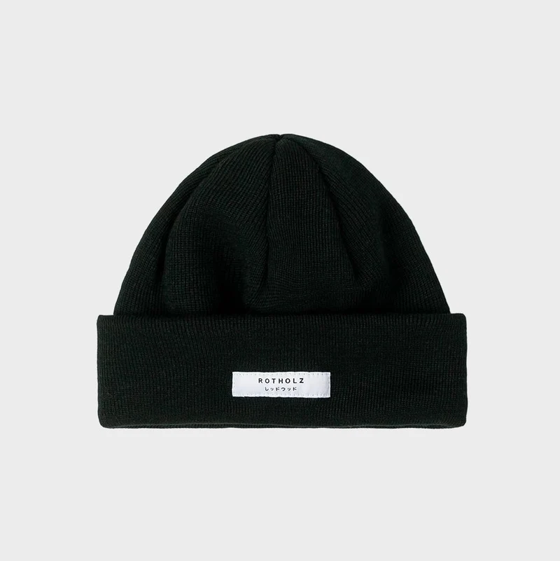 Rotholz Label Mütze Fein - Schwarz