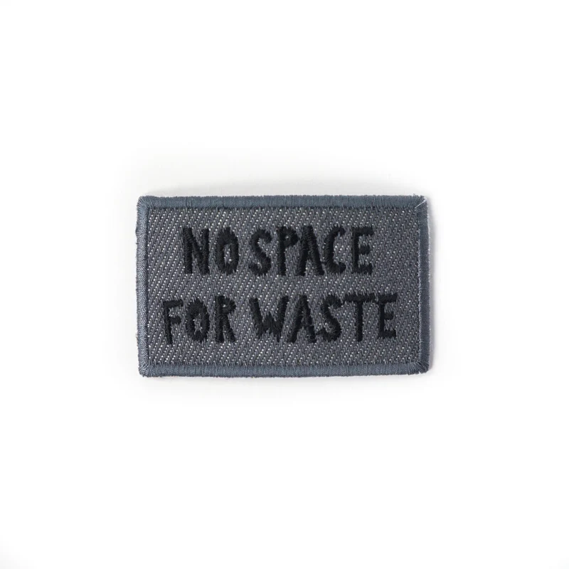 DAWN Denim Aufnäher "No space for waste"
