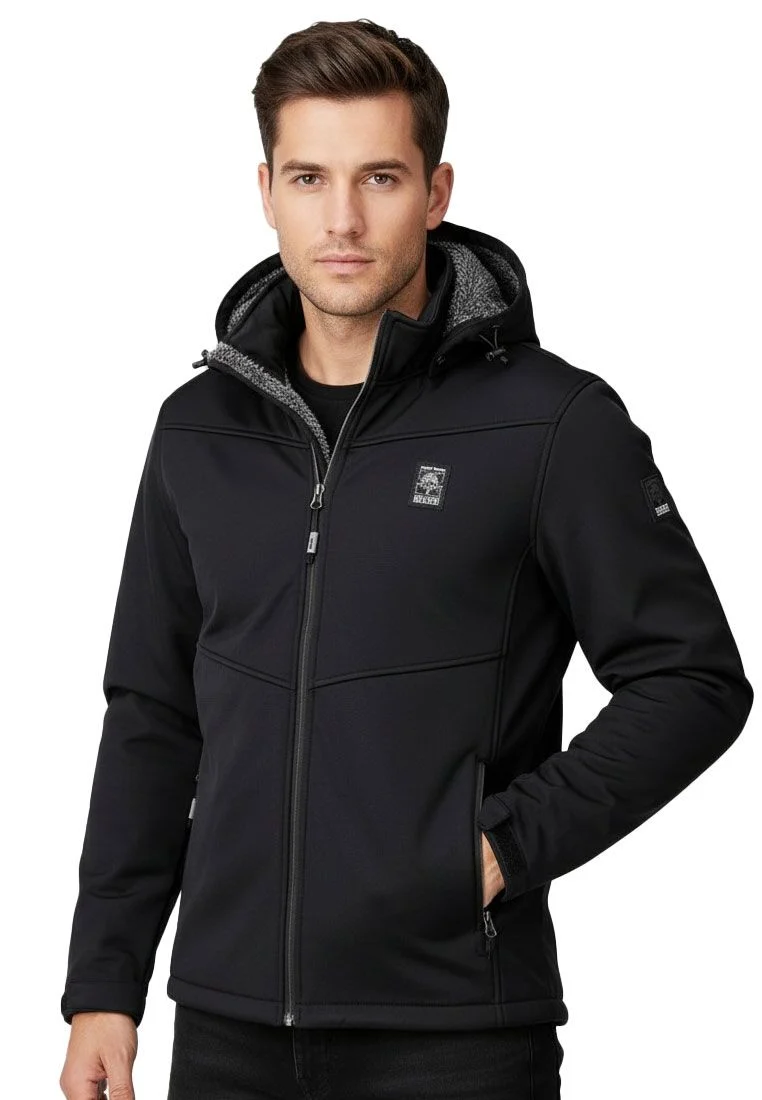 LPO Herren Softshelljacke mit Teddyfutter und Kapuze Laron 2