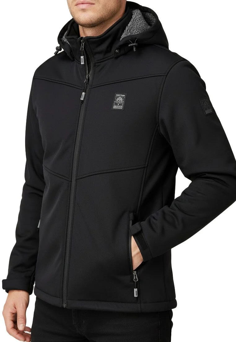 LPO Herren Softshelljacke mit Teddyfutter und Kapuze Laron 2