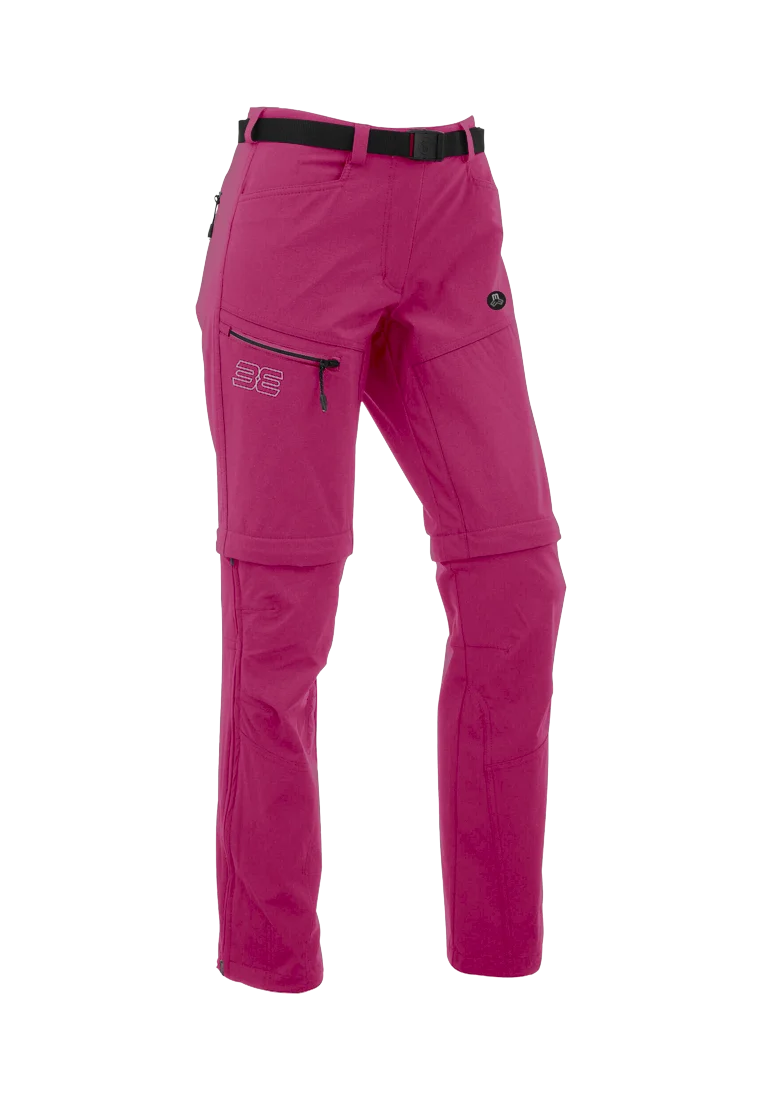 Maul Sport Damen T-Zipp Off Trekkinghose Oakville pink
