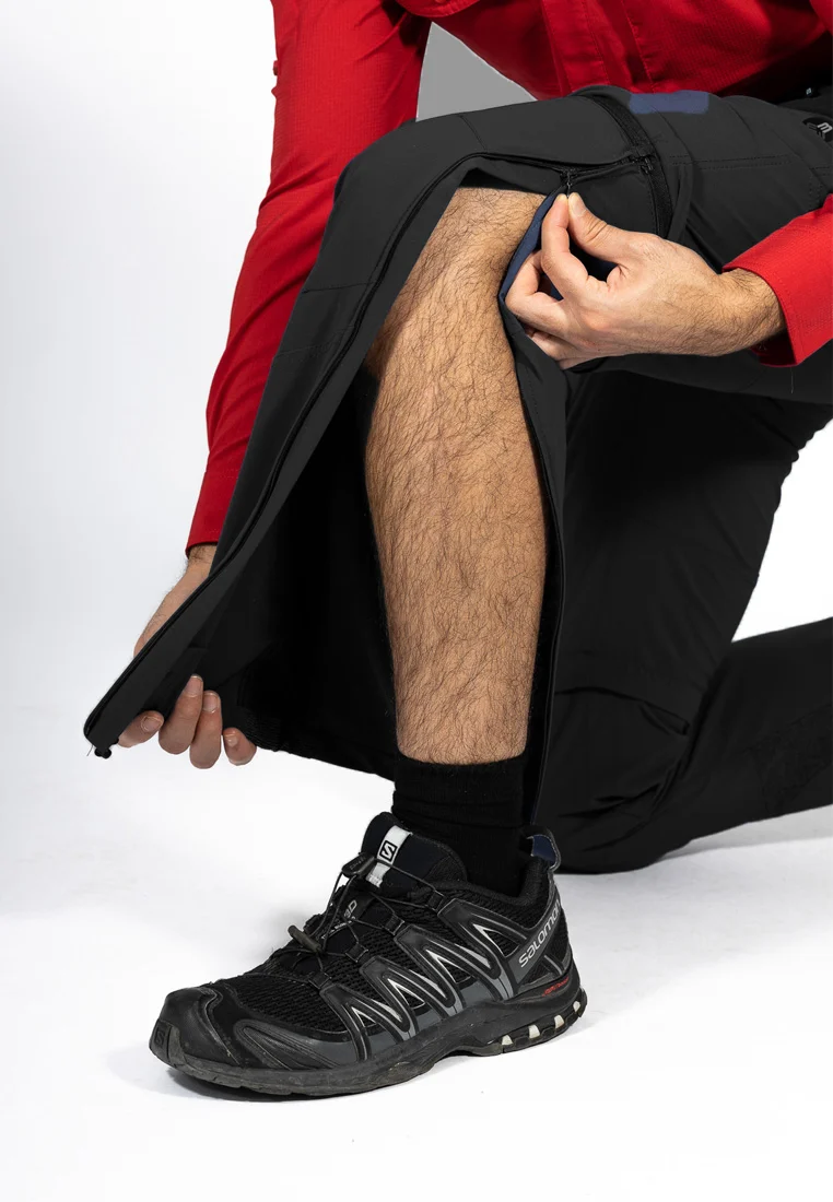 MauL Sport Herren Trekkinghose Eiger XT-elastic T-Zipp off Hose black (2024)