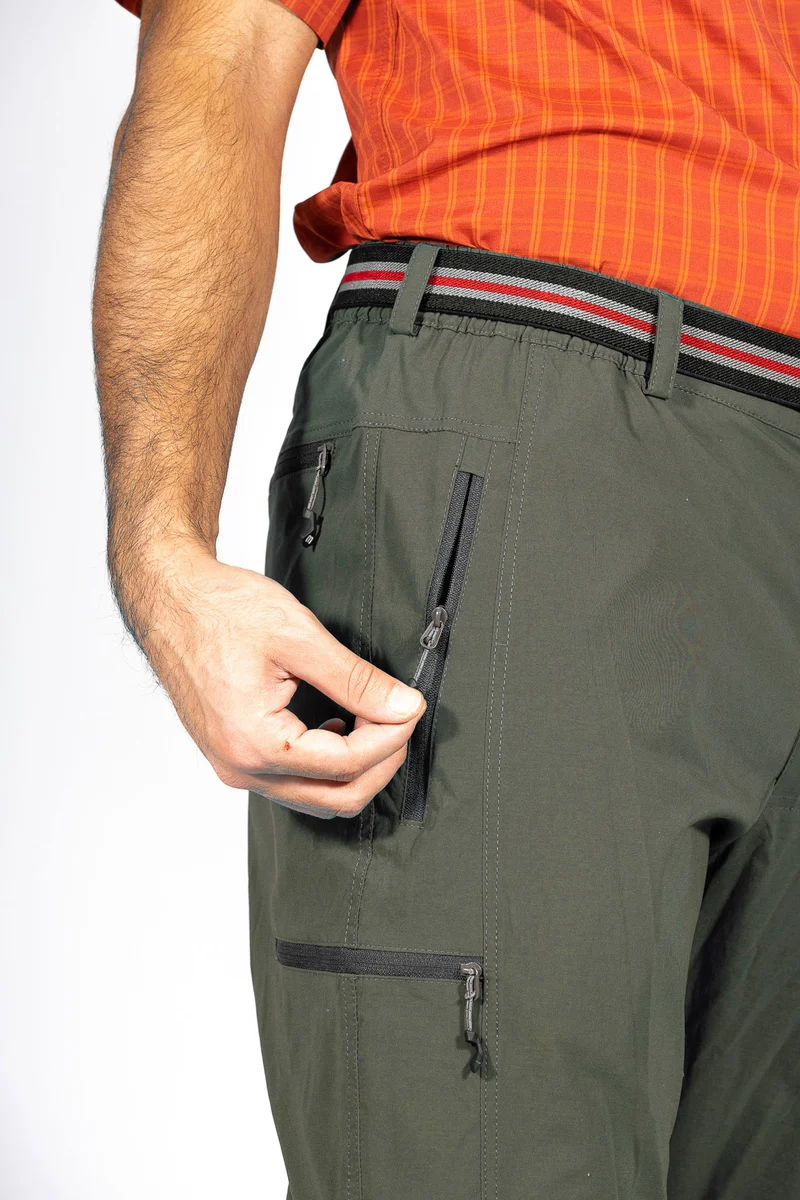MauL Sport Herren Wanderhose elastisch T-Zipp-off Quebec (2024) olive