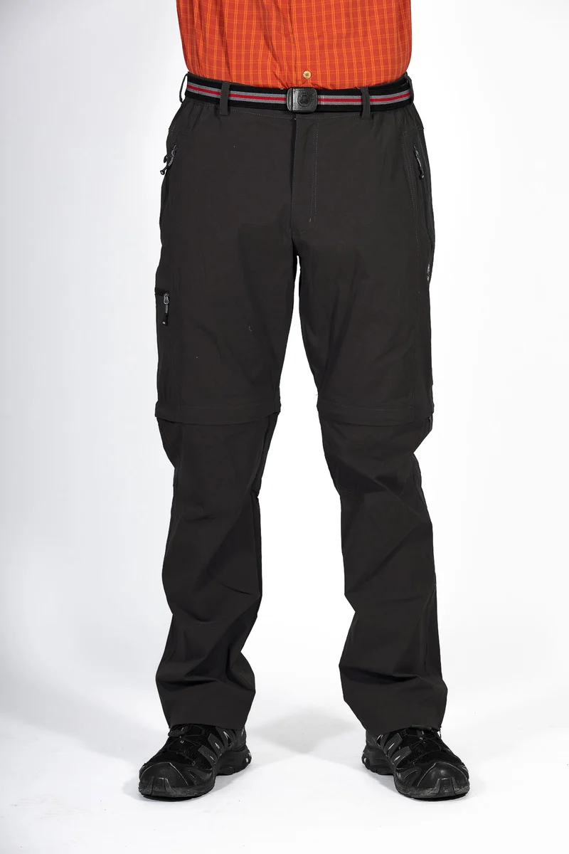 MauL Sport Herren Wanderhose elastisch T-Zipp-off Quebec (2024) black (Kurzgröße)