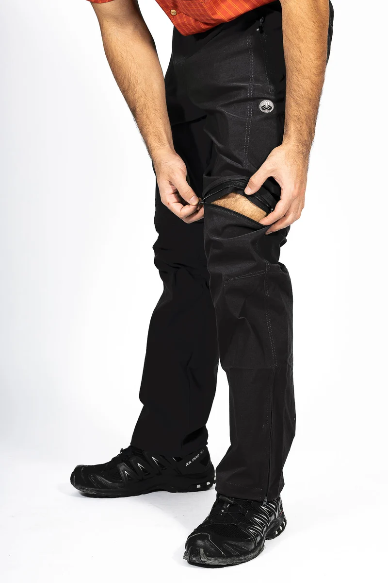 MauL Sport Herren Wanderhose elastisch T-Zipp-off Quebec (2024) black (Kurzgröße)