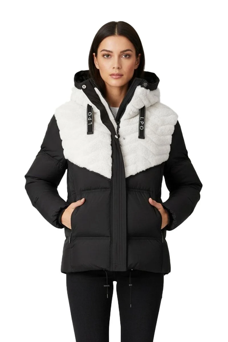 LPO Damen Jacke mit Webpelz-Futter und Kapuze Patricia