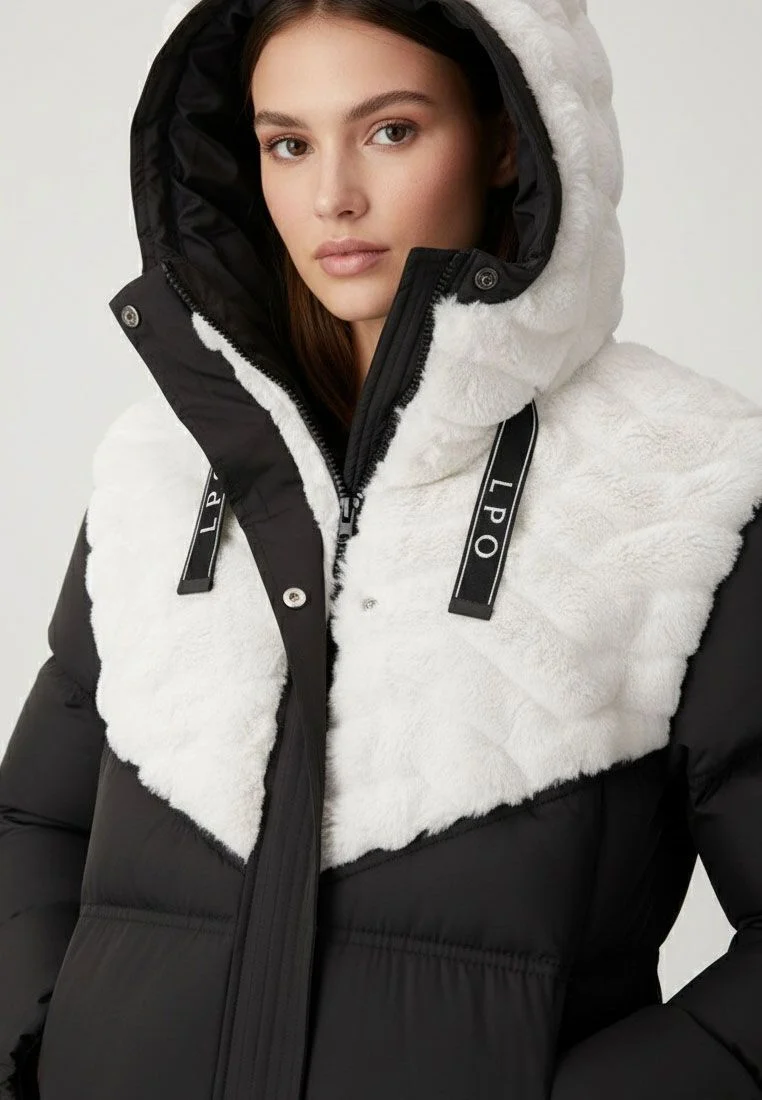 LPO Damen Jacke mit Webpelz-Futter und Kapuze Patricia