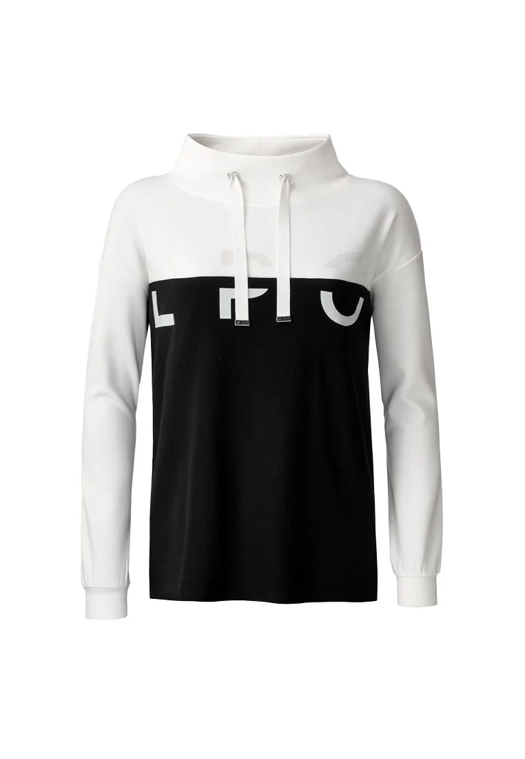 LPO Damen Hoodie mit weitem Ausschnitt und Colourblock-Design Mira