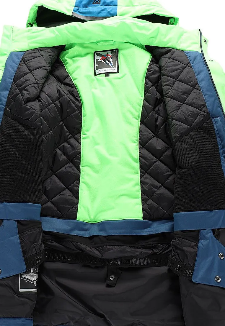 Alpine Pro Herren Skijacke mit Kapuze und Schneefang DEAR