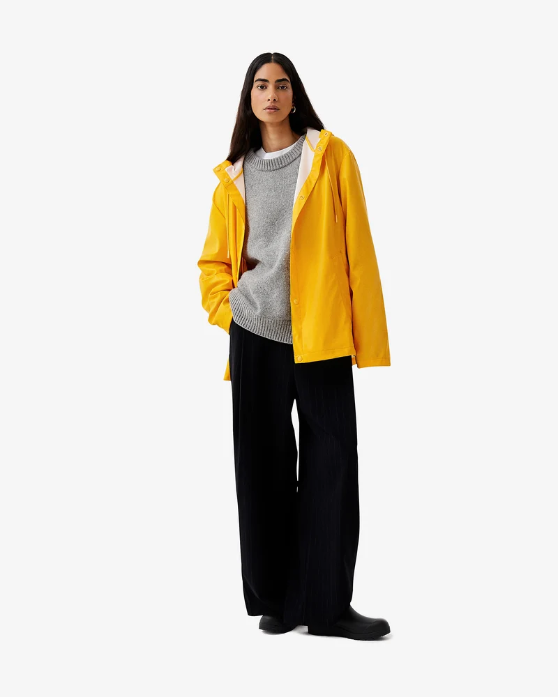 Downpour Izzy PU Kapuzenjacke Gelb (Unisex)