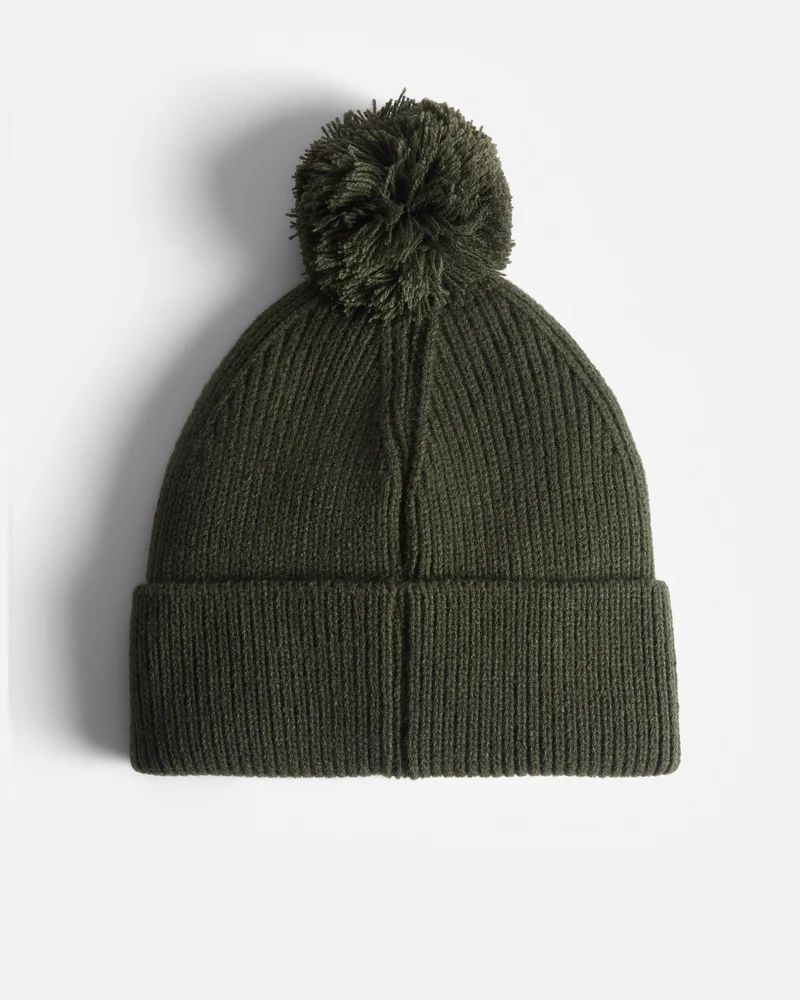 Brenig Ribbed Pom Mütze Dunkelgrün (Unisex)