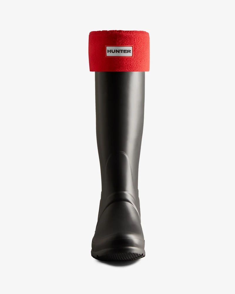 Recycled Fleece Cuff Tall Stiefelsocken Rot (Unisex)