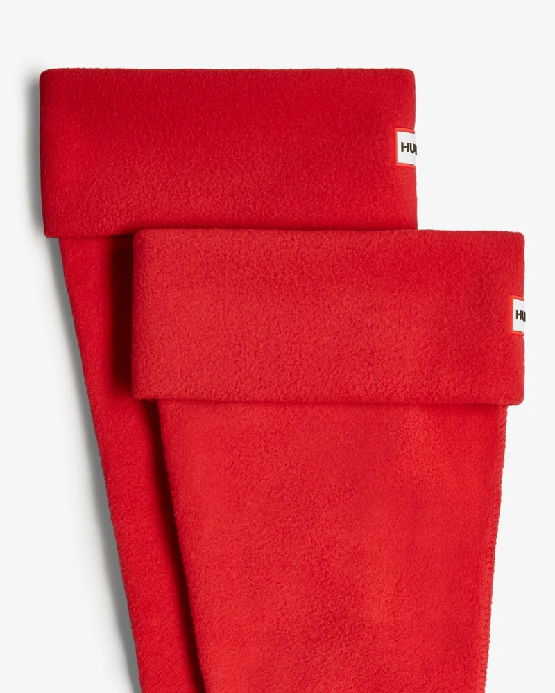 Recycled Fleece Cuff Tall Stiefelsocken Rot (Unisex)