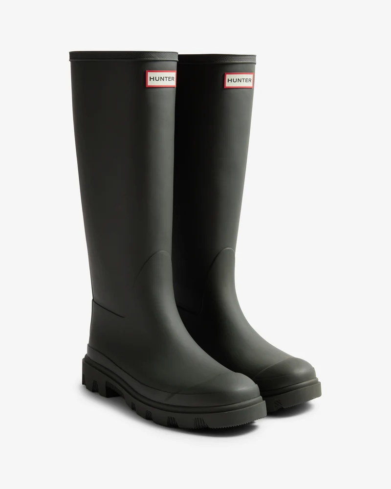 Downpour Tall Wellington Gummistiefel Dunkelgrün (Unisex)