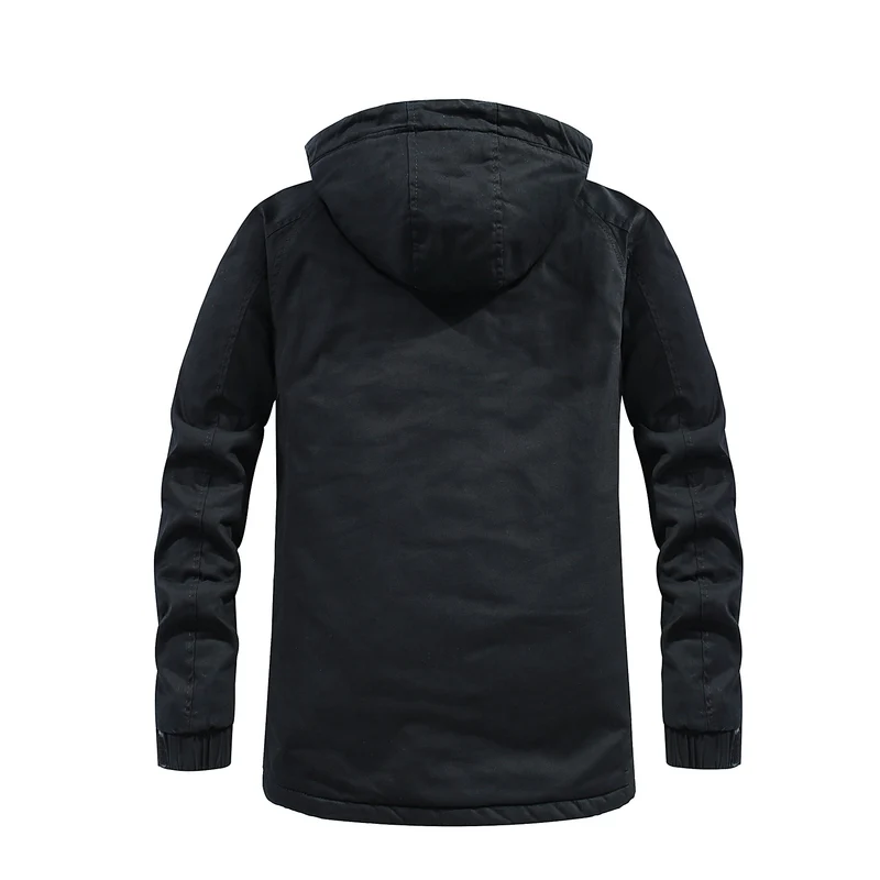 Herren Langparka im Field‑Look mit luxuriöser Kunstfell‑Innenfütterung und verdeckter Druckknopf‑Zipperfront Nord Taschen