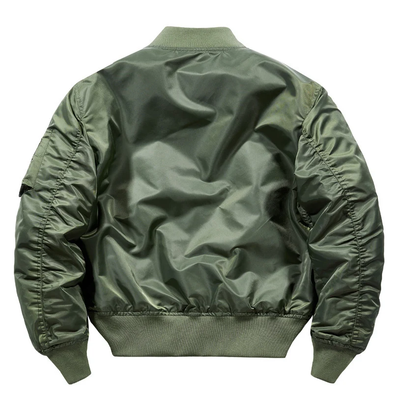 Herren Kurzschnitt Nylon-Pilotenbomber mit versteckten Innentaschen und Ärmeltasche Nord Taschen