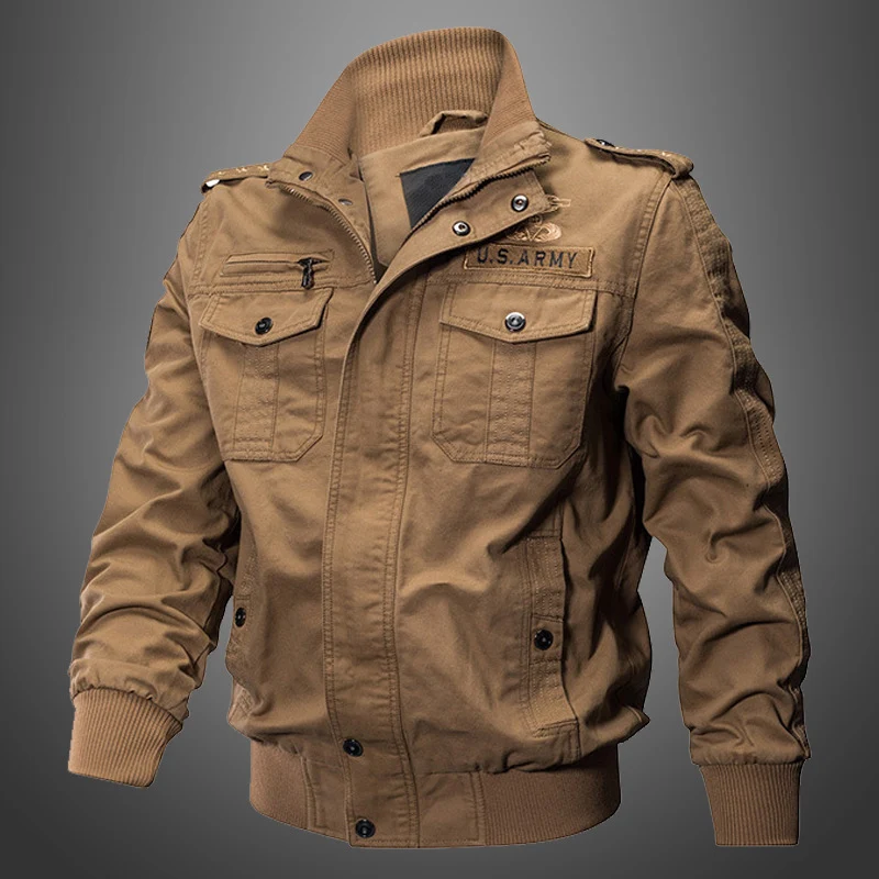 Herren Kurzblouson Canvas-Fieldjacke mit Schulterepauletten, Brustpattentaschen und geripptem Saum Nord Taschen