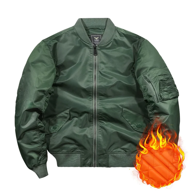 Herren Kurzblouson Bomberjacke mit gesteppter Thermofütterung, Nylon‑Shell und Ärmeltasche Nord Taschen