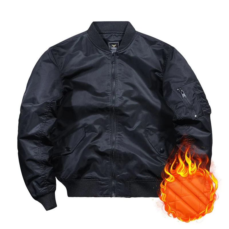 Herren Kurzblouson Bomberjacke mit gesteppter Thermofütterung, Nylon‑Shell und Ärmeltasche Nord Taschen