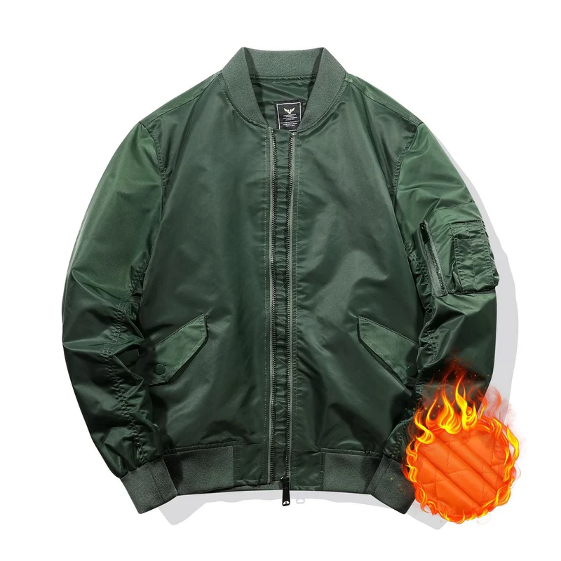 Herren Kurzblouson Bomberjacke mit gesteppter Thermofütterung, Nylon‑Shell und Ärmeltasche Nord Taschen
