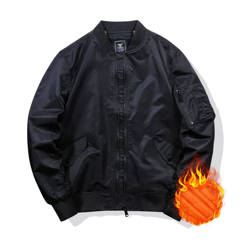 Herren Kurzblouson Bomberjacke mit gesteppter Thermofütterung, Nylon‑Shell und Ärmeltasche Nord Taschen
