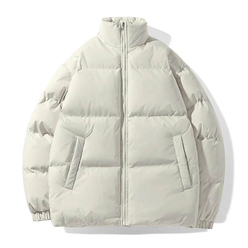 Herren Kurz geschnittene gesteppte Winterjacke mit hohem Stehkragen und wattierter Thermo‑Isolierung Nord Taschen