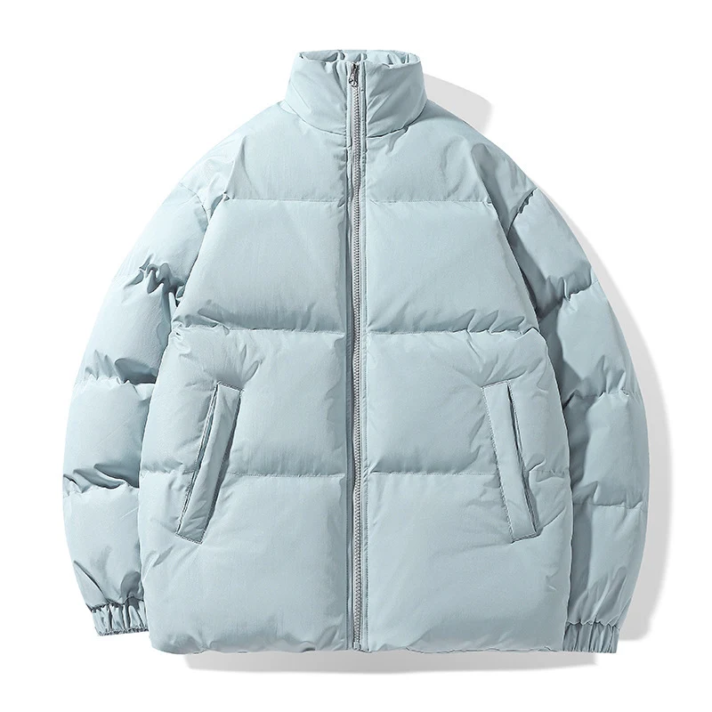 Herren Kurz geschnittene gesteppte Winterjacke mit hohem Stehkragen und wattierter Thermo‑Isolierung Nord Taschen